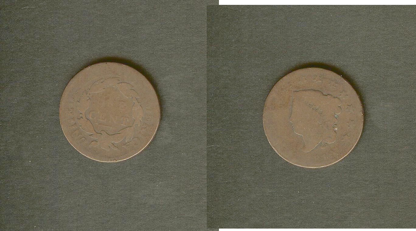 USA 1 cent "Matron Head" 1819 VG